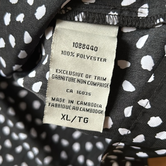 Catherine Malandrino black and white sleeveless dress with pockets size XL - Picture 9 of 9